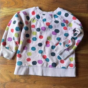Hanna Andersson polka dot printed sweatshirt, 18-24 months